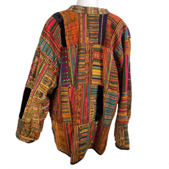 Vintage 70's Guatemala Woven Patchwork Jacket - Picture 10 of 10